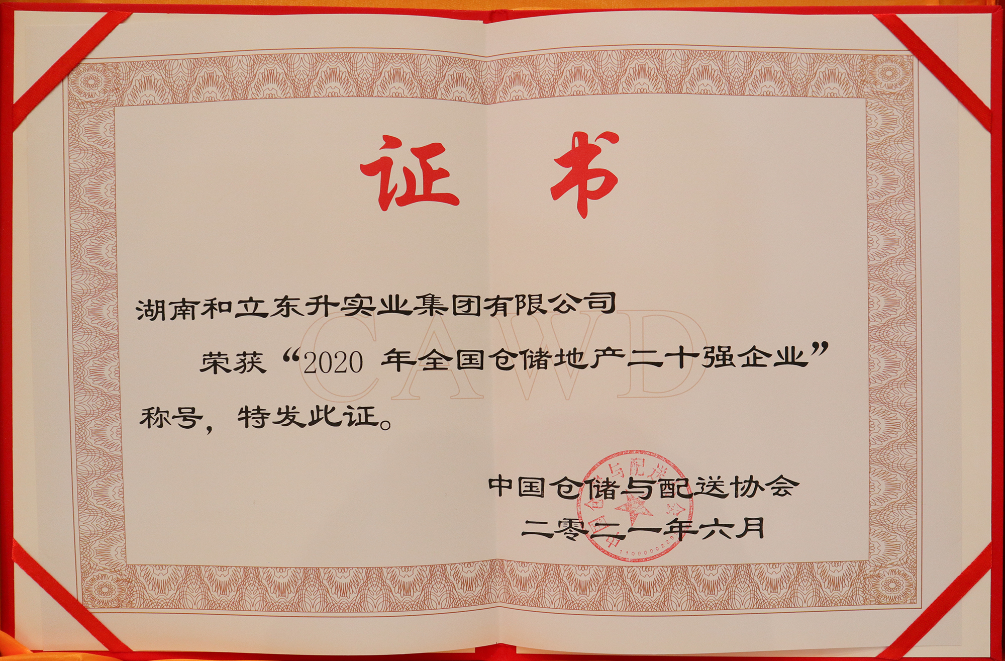 喜讯：：德赢VWIN荣膺“天下仓储地产二十强企业”奖项(图4)