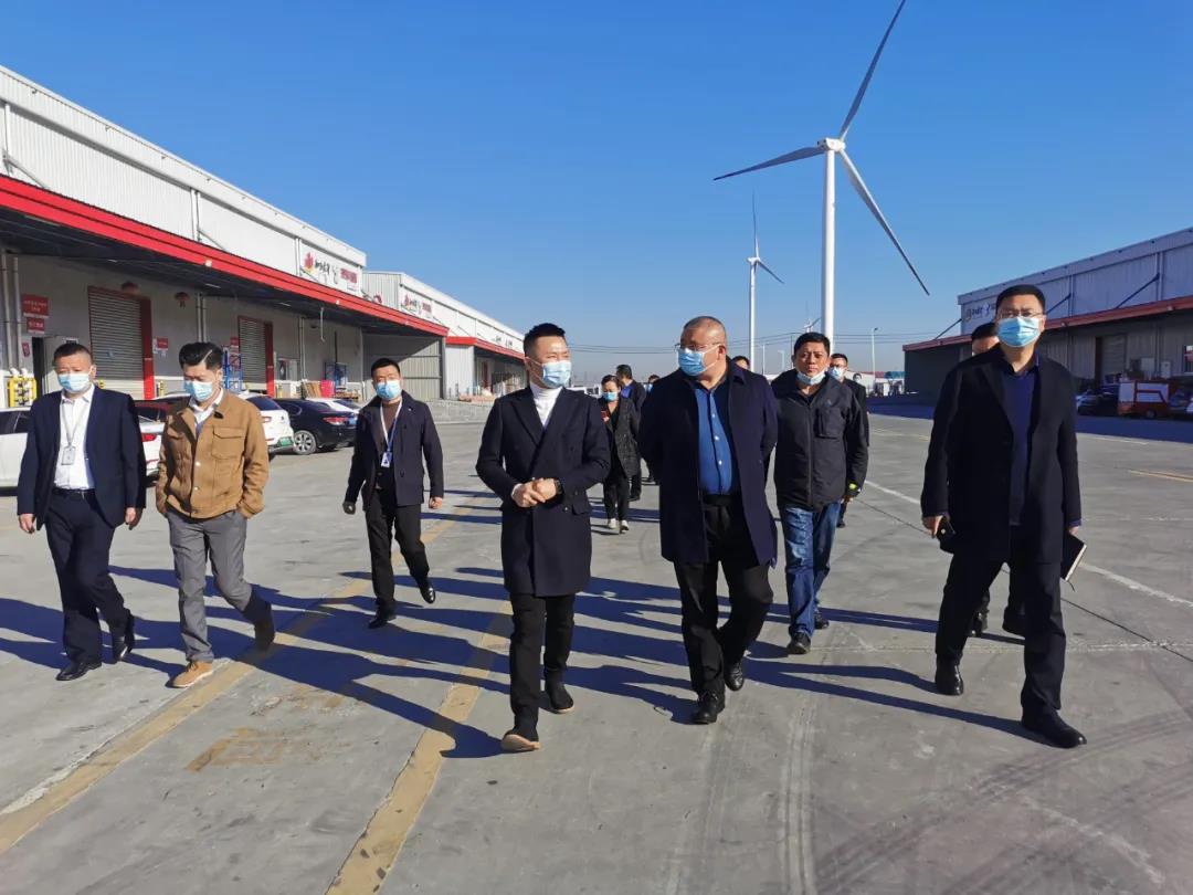 政企同心 共创绚烂：：唐山市汉沽治理区党工委书记、、、管委会主任边志兴一行考察德赢VWIN-京东华北物流基地项目建设希望(图1)